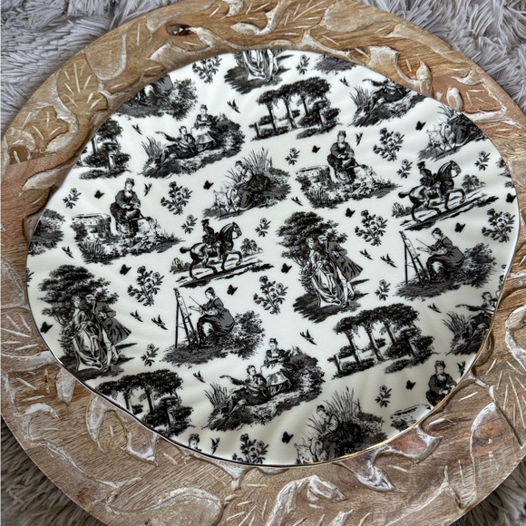 ROYALE GARDEN STAFFORDSHIRE CHINTZ COLLECTION BOBE CHINA HANDLED PLATTER EUC - Picture 1 of 13